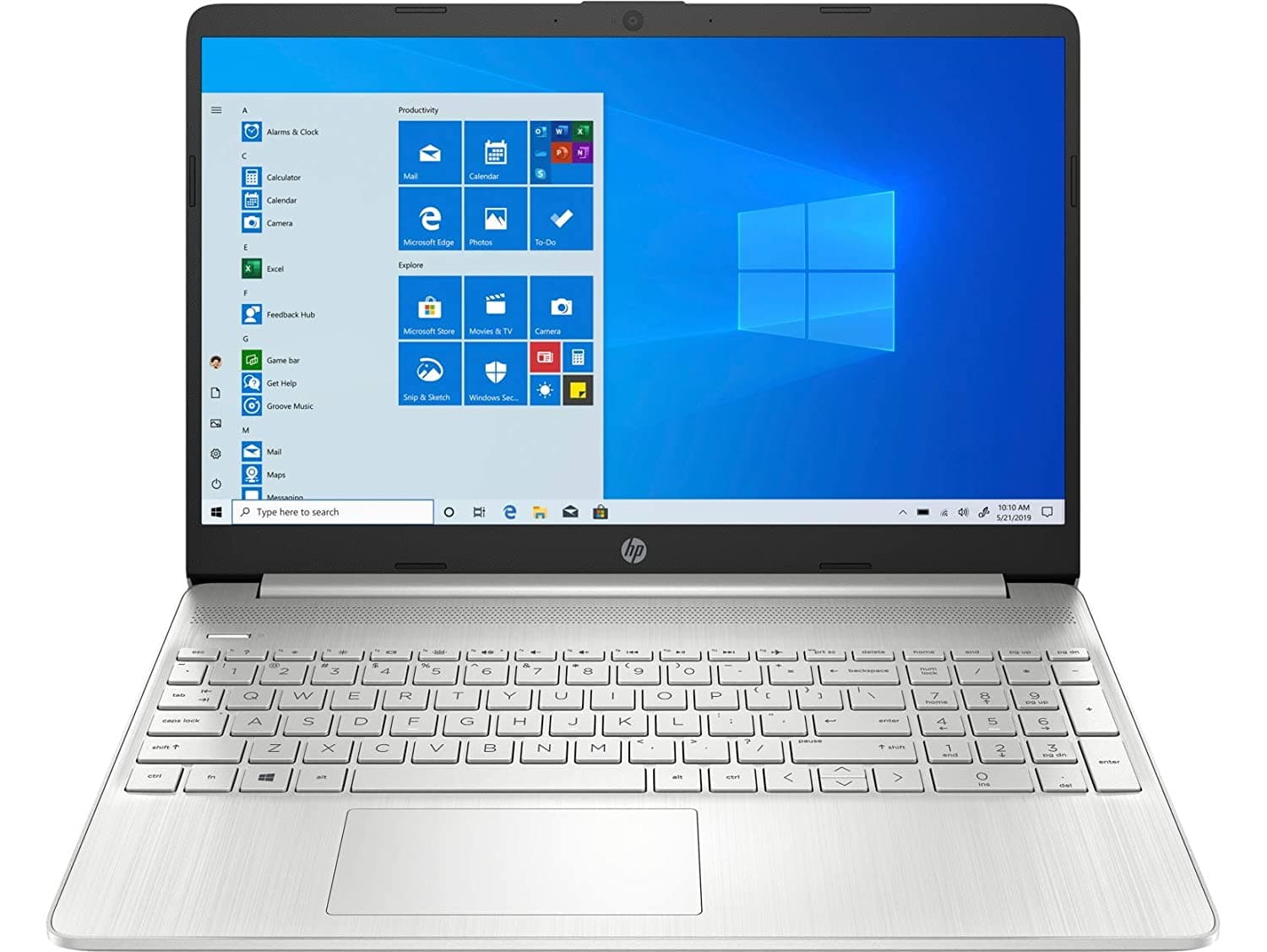 Hp HP 15T-DY200 (CTO), 11th Gen i7-1165G7, 16GB RAM, 512GB SSD, Intel Iris Xe Graphics, 15.6??? Touch Screen FHD, Natural Silver, Backlit English Keyboard, Win 11 Home - product view 1 of 5