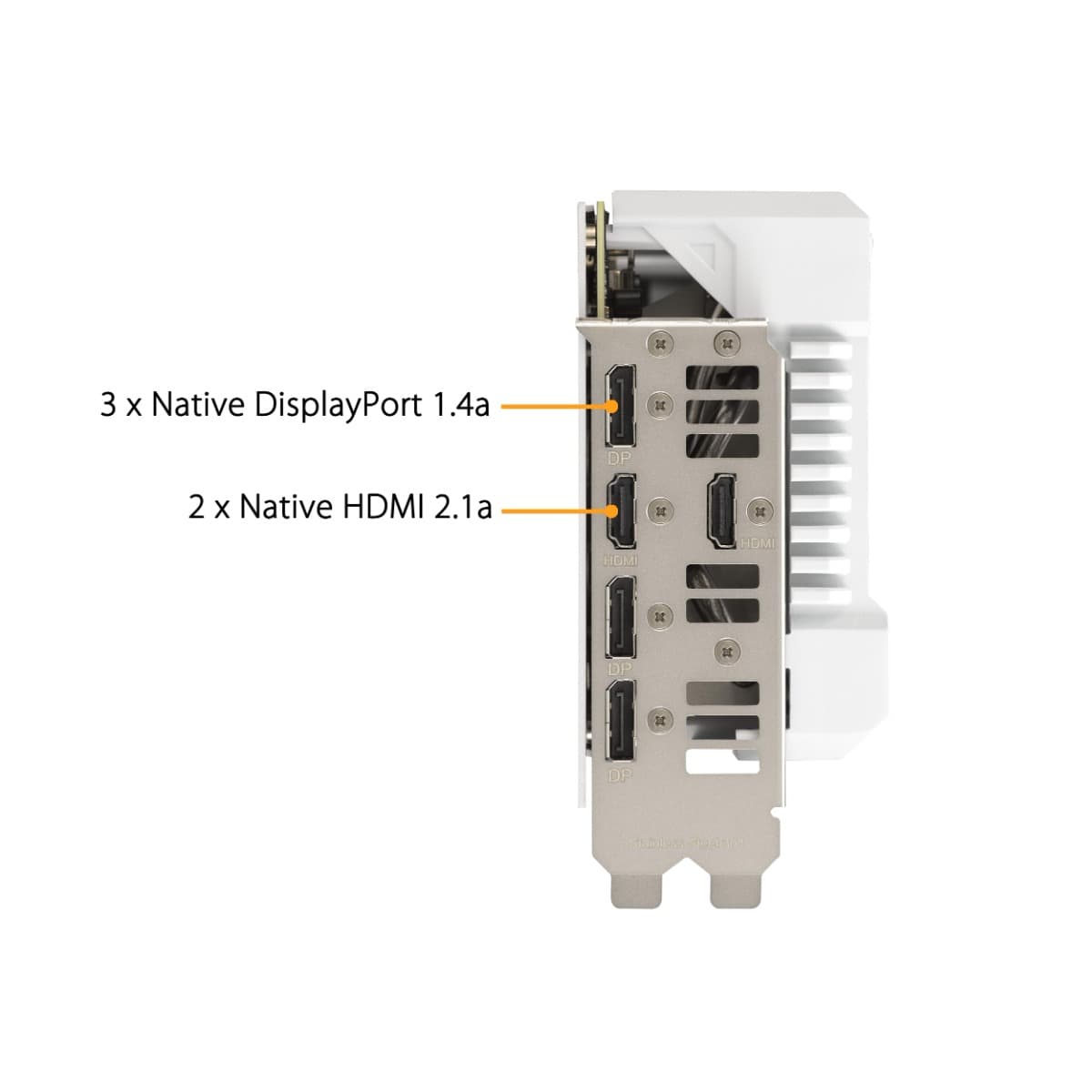 Asus ASUS TUF Gaming GeForce RTX 4070 Ti White 12GB GDDR6X OC Edition Gaming Graphics Card White (NVIDIA GeForce RTX4070Ti DLSS 3, PCIe 4.0, 2X HDMI 2.1, 3X DisplayPort 1.4a,  90YV0IJ2-M0NA00 - product view 1 of 7