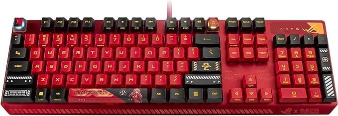 Asus ASUS ROG Strix Scope RX EVA-02 Edition, 100% RGB Gaming Keyboard, ROG RX Red Optical Mechanical Switches, IP57 Water Resistance, USB Passthrough, Wider Ctrl Key, Stealth Key, Macro Support, EVA-themed - product view 1 of 7