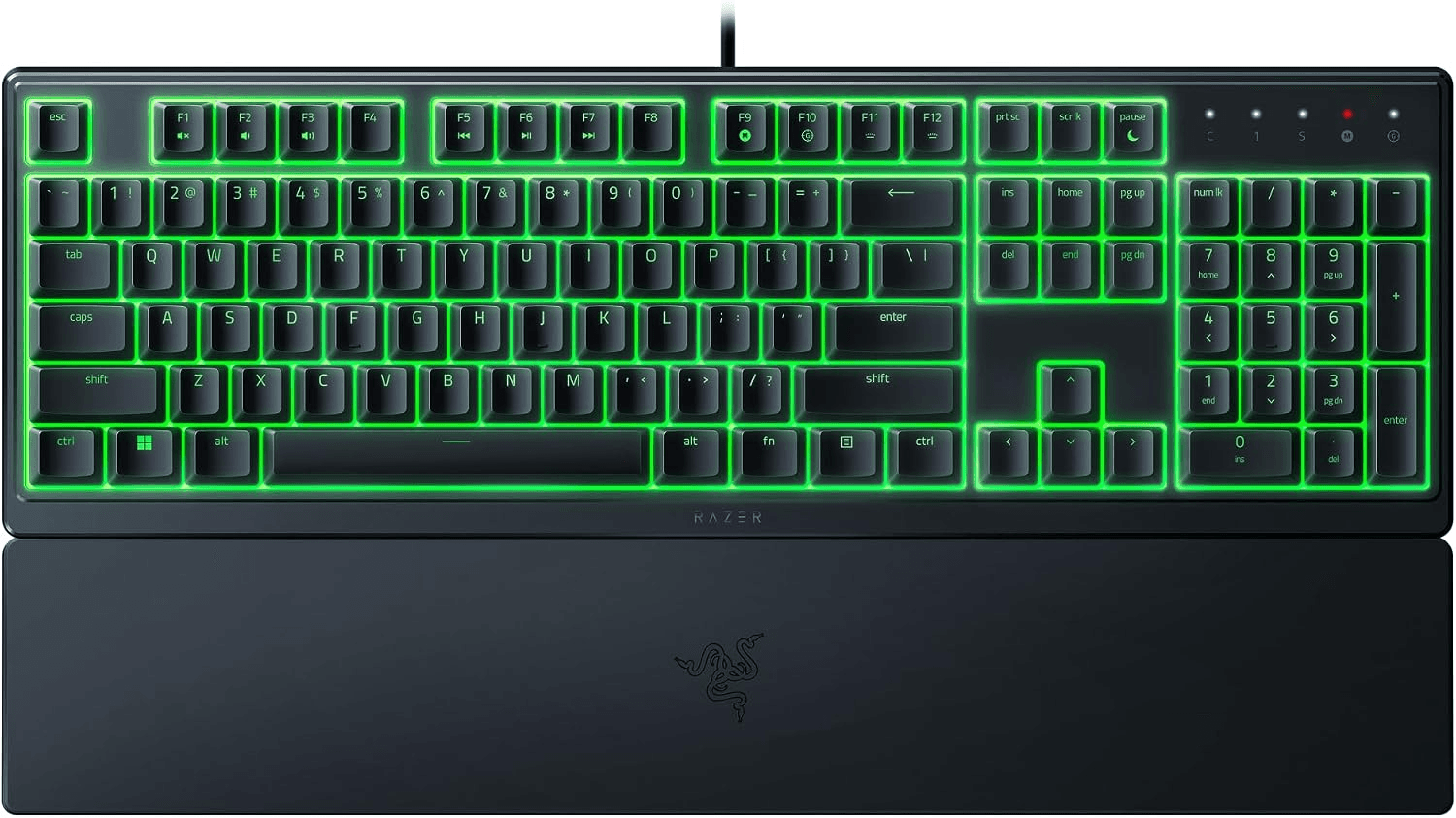 Razer Ornata V3 X Low Profile Mecha-Membrane Wired Keyboard, UV Coated Keycaps, Single Zone RGB Lighting, 1000 Hz Ultrapolling, Wrist Rest, Silent Switch, US English Layout, Black | RZ03-04470100-R3M1 – Buy Online