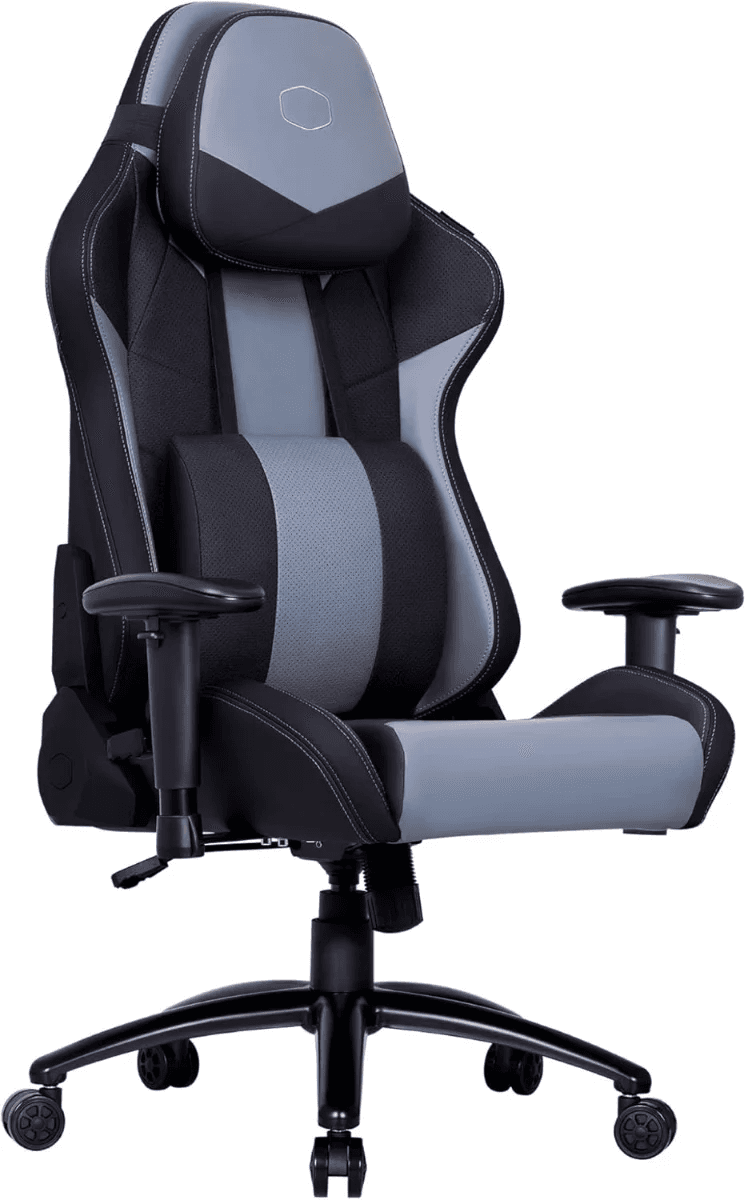 Cooler Master Caliber R3 Gaming Chair, Adjustable Lumbar Support, 2D Armrests, Reinforced Steel Frame, Memory Foam, Breathable PU, Black | CMI-GCR3-BK