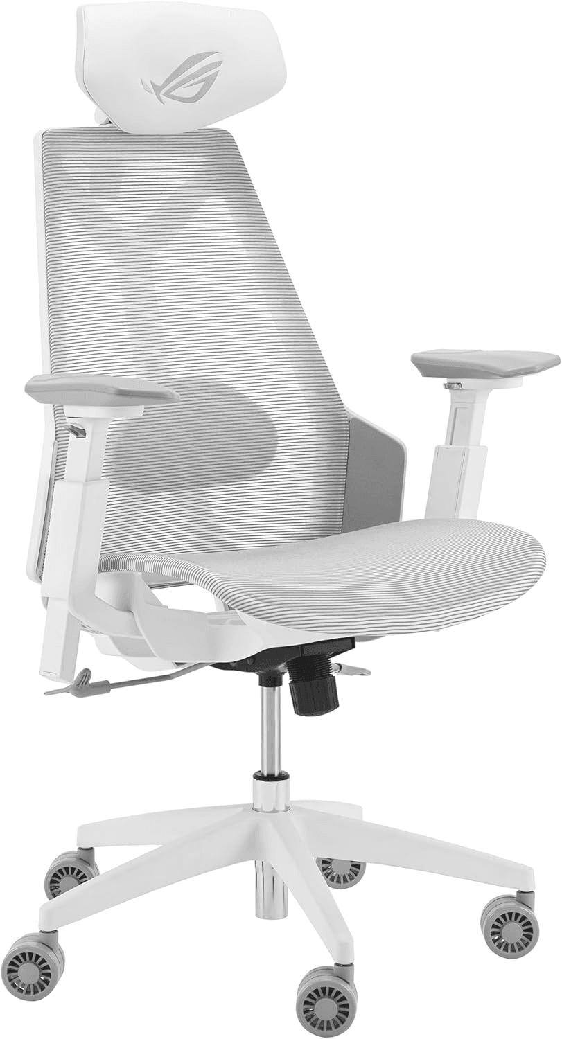 Asus ASUS ROG Destrier Ergo Core Gaming Chair, SL400C, Cyborg-Inspired Design, 360° Rotation Armrests, Moonlight White | 90GC01P0-MSG060 - product view 2 of 9