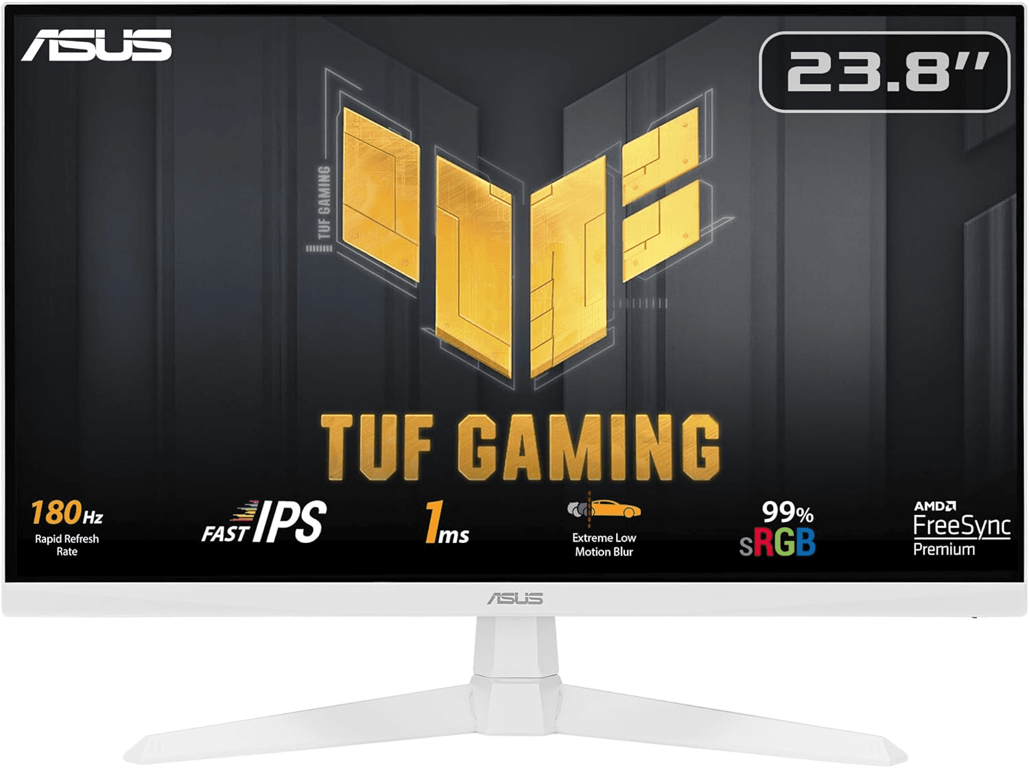 ASUS TUF Gaming VG249Q3A-W 24-inch Gaming Monitor, Full HD(1920x1080), 180Hz, Fast IPS, ELMB, 1ms (GTG), FreeSync Premium, Variable Overdrive, 99% sRGB | 90LM09B2-B01170 – Buy Online