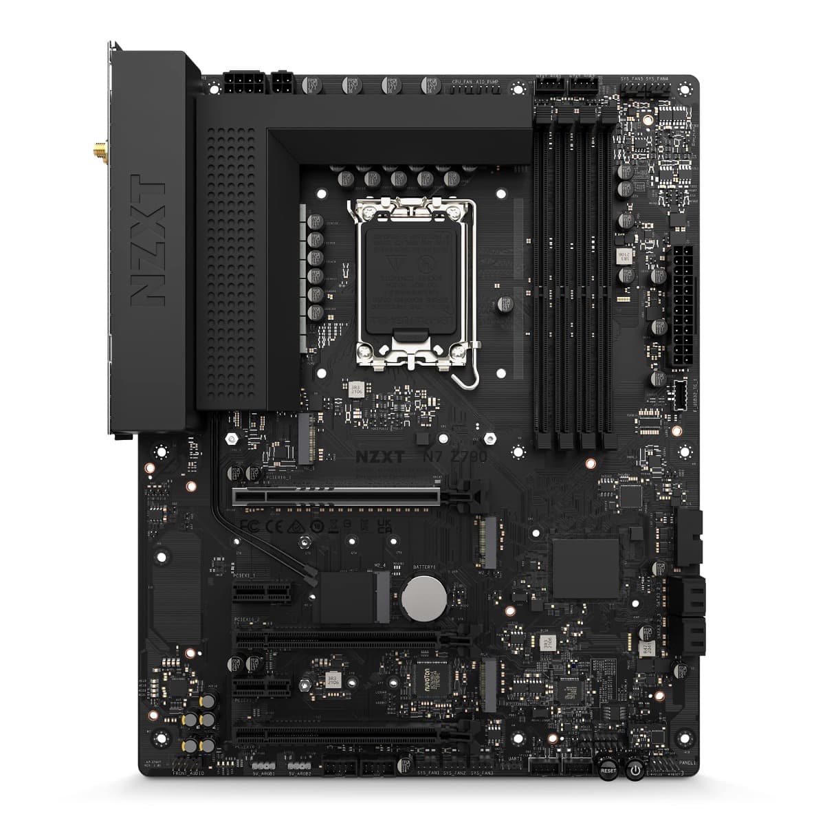 NZXT N7 Z790 Motherboard Intel Z790 chipset (Supports 12th &13th Gen CPUs) - ATX Gaming Motherboard - Integrated I/O Shield - WiFi 6E connectivity - Bluetooth - Black | N7-Z79XT-B1