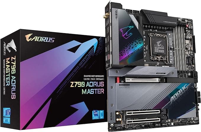 GIGABYTE Z790 AORUS Master (LGA 1700/ Intel Z790/ EATX/ DDR5/ 5* M.2/ PCIe 5.0/ USB 3.2 Gen2X2 Type-C/Intel WiFi 6E/ Marvell AQtion 10GbE LAN/Q-Flash Plus/EZ-Latch Plus/Gaming Motherboard) - product view 1 of 5