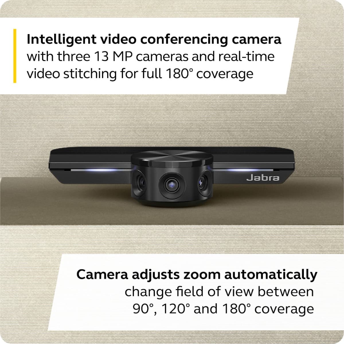 Jabra Jabra PanaCast Meet Anywhere Video Conference Bundle Conference Room Camera with 180 Panoramic-4K View Jabra Speak 750 Conference Speakerphone, MS Teams Certified, Works with Zoom, Google Meet  8402-129 - product view 3 of 5