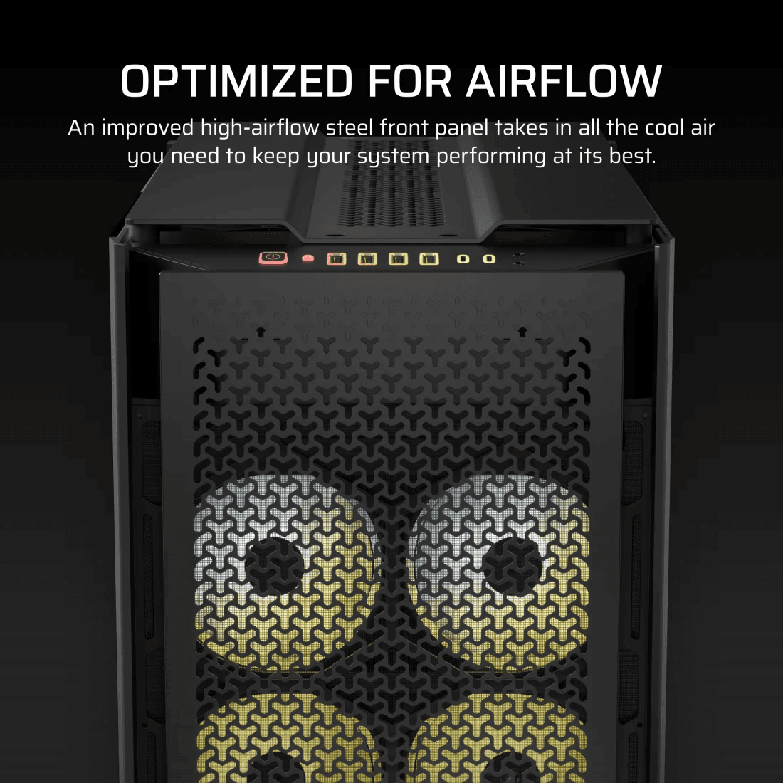 Corsair CORSAIR iCUE LINK 9000D RGB AIRFLOW Super Full-Tower PC Case, Up To 18x120mm Fans And 480mm Radiators, High-airflow, 4xUSB 3.2 Type-A, 2xUSB 3.2 Type-C, Audio Out, Black | CC-9011273-WW - product view 3 of 5