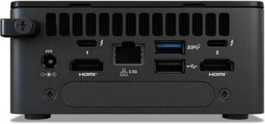 Asus ASUS NUC 13 Pro Kit, NUC13ANHi5, Core i5-1340P Processor, 4xUSB, M.2 22x80 NVMe; 22x42 SATA, 2.5'' SATA slot, 2,5Gbe LAN, 2xHDMI, 2x Thunderbolt 4 (USB-C+DP), EU cord, single unit | 90AB3ANH-MR6120 - product view 1 of 3