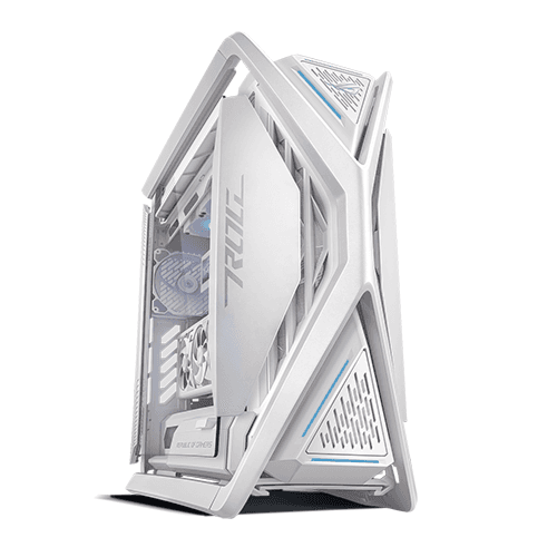 Nanotech ROG Extreme Gaming & Rendering PC, PWD. By ASUS White Edition: Core i9 14900K, Nvidia RTX ROG ASTRAL RTX5080 16GB, 64GB (2x32GB) DDR5 DRAM 6400MT/s, 4TB SSD NVME  +24 TB SATA HDD, 1200W Platinum II ATX 80+, Ryujin III 360 ARGB AIO CPU Cooler, WiFi+ BT - product view 2 of 4