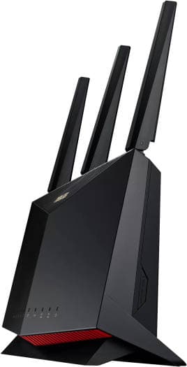 Asus ASUS RT-AX86U Pro AX5700 Wireless Router, Up to 5665 Mb/s, Dual-Band, 4x Ethernet Ports, AiProtection Pro, Red-Black | 90IG07N0-MU2B00 - product view 3 of 10