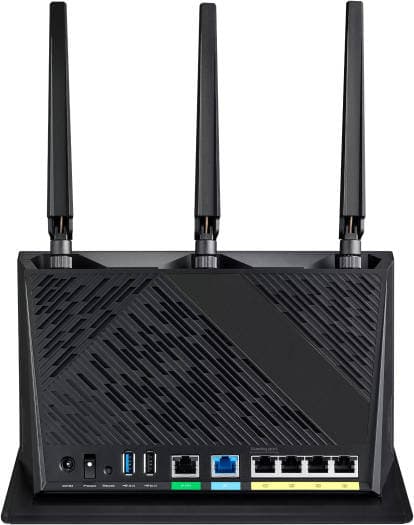 Asus ASUS RT-AX86U Pro AX5700 Wireless Router, Up to 5665 Mb/s, Dual-Band, 4x Ethernet Ports, AiProtection Pro, Red-Black | 90IG07N0-MU2B00 - product view 2 of 10