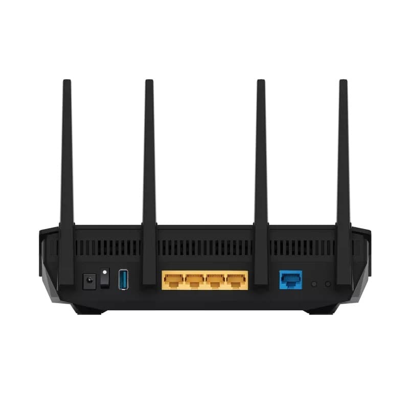 Asus  ASUS RT-AX5400 Dual Band WiFi 6 Extendable Router, Up to 5,400 Mbps Speed, Built-in VPN, AiProtection Pro Network Security, Parental Control, Instant Guard, AiMesh-Compatible, Black | 90IG0860-MO9B00 - product view 2 of 5