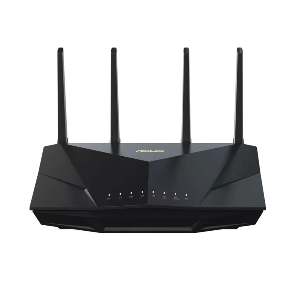 Asus  ASUS RT-AX5400 Dual Band WiFi 6 Extendable Router, Up to 5,400 Mbps Speed, Built-in VPN, AiProtection Pro Network Security, Parental Control, Instant Guard, AiMesh-Compatible, Black | 90IG0860-MO9B00 - product view 1 of 5