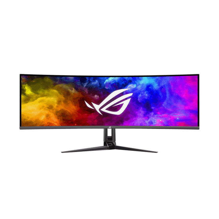 Asus ASUS ROG Swift OLED 49" PG49WCD Ultrawide Curved Gaming Monitor, QD-OLED Panel, 144 Hz / 0.03ms, FreeSync / G-SYNC, Custom Heatsink, ROG Smart KVM, 90 W Type-C, DP/HDMI, Black | 90LM09C0-B01970 - product view 1 of 5