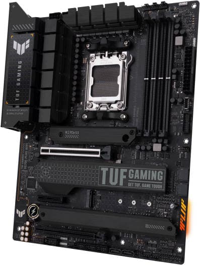 Asus Asus Tuf Gaming X670E-Plus Wifi ATX DDR5 Motherboard, Socket AM5, Max 128GB Memory, PCIe 5.0, AMD X670 Chipset, Tuf LAN Guard, Wi-Fi 6E, Bluetooth v5.2,  Realtek 2.5Gb Ethernet | 90MB1BK0-M0EAY0 - product view 2 of 6