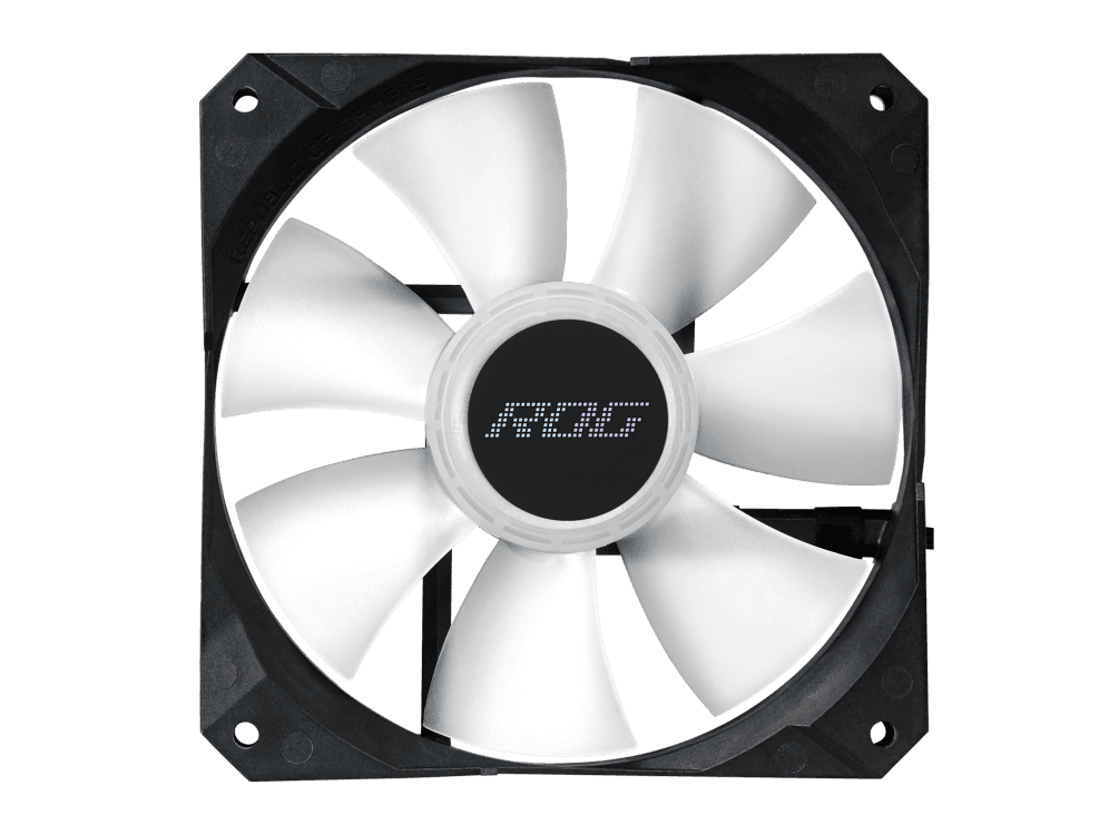 Asus ROG Strix LC II 360 ARGB all-in-one liquid CPU cooler with Aura Sync and three ROG 120 mm addressable RGB radiator fans, Seventh Gen Asetek pump, NCVM-coated pump, Reinforced, sleeved tubing | 90RC00F2-M0UAY2 - product view 2 of 4