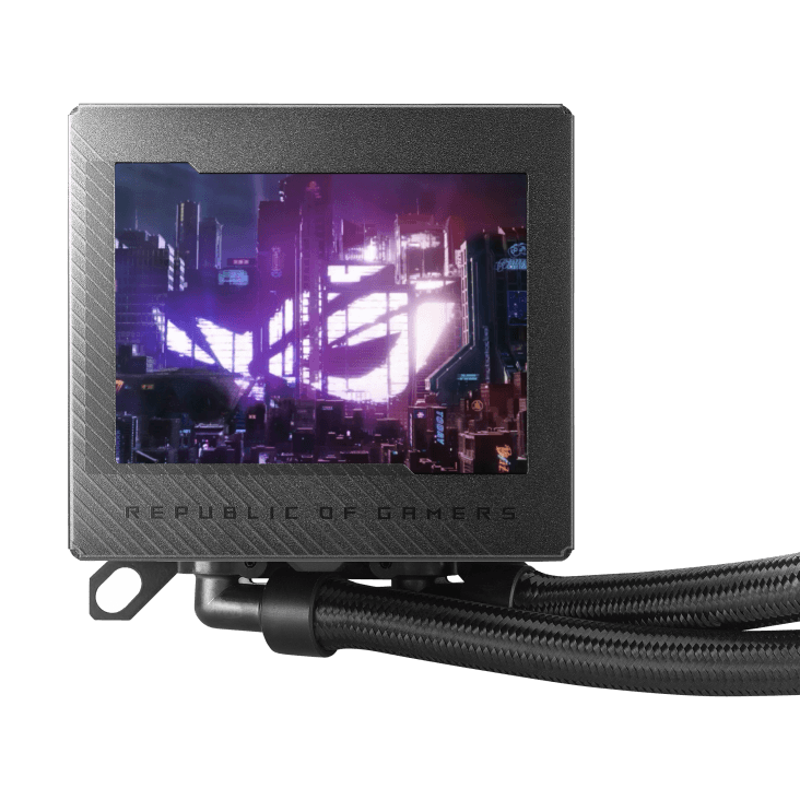 Asus ASUS ROG RYUJIN III 360 AIO Liquid CPU Cooler with 3.5" LCD Display, 3x Noctua 2000 RPM 120mm PWM Fans, Asetek 8th Gen Pump, 400 mm Tube, Pump Embedded Fan, 71.6 CFM Airflow, Black | 90RC00L0-M0UAY0 - product view 2 of 7