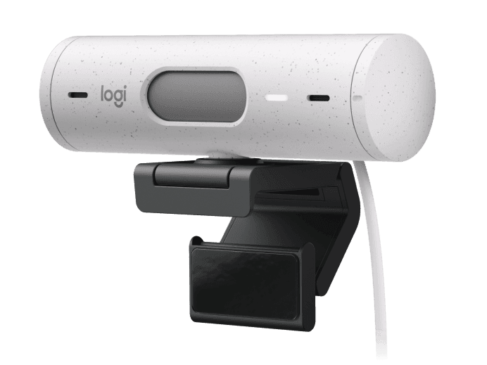 Logitech Brio 500 Full HD 1080p Webcam, Auto Light Correction, Show Mode, Dual Noise Reduction Mics, Webcam Privacy Cover, Works with MS Teams, Google Meet, Zoom, USB-C Cable, Off-White | ???960-001428
