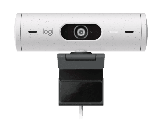 Logitech Logitech Brio 500 Full HD 1080p Webcam, Auto Light Correction, Show Mode, Dual Noise Reduction Mics, Webcam Privacy Cover, Works with MS Teams, Google Meet, Zoom, USB-C Cable, Off-White | ???960-001428 - product view 3 of 5