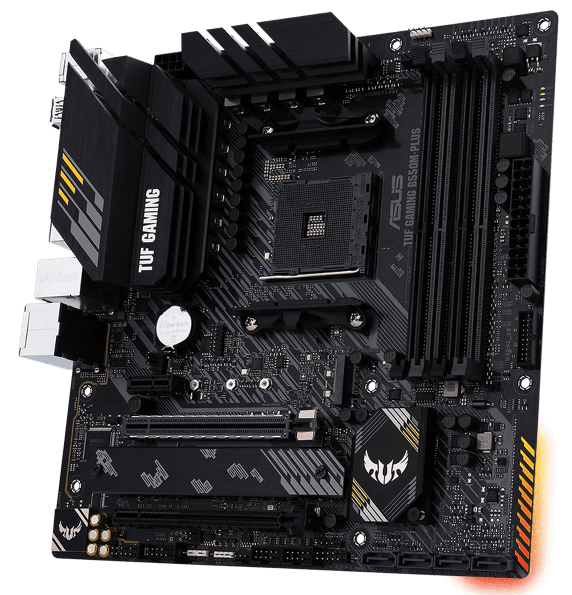 ASUS TUF Gaming B550M-PLUS AMD AM4 microATX Motherboard, PCIe 4.0, Dual M.2, DDR4 Aura Sync RGB | 90MB14A0-M0EAY0 – Buy Online