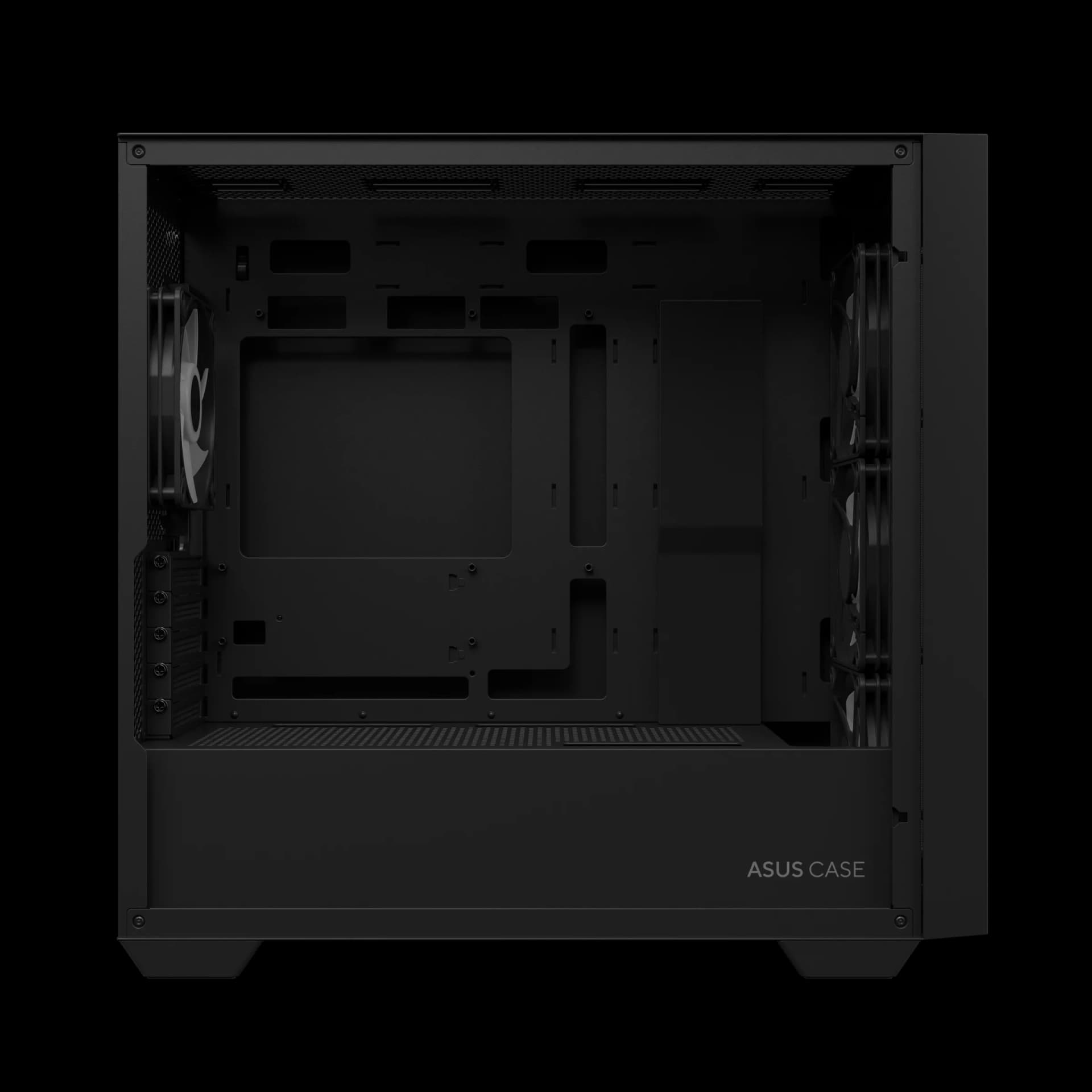 Asus ASUS A21 PLUS microATX Computer Case, 4x pre-installed ARGB fan, Supports Hidden-connector MoBo, 360mm radiators & 380mm Graphics cards | 90DC00H0-B19010 - product view 3 of 6
