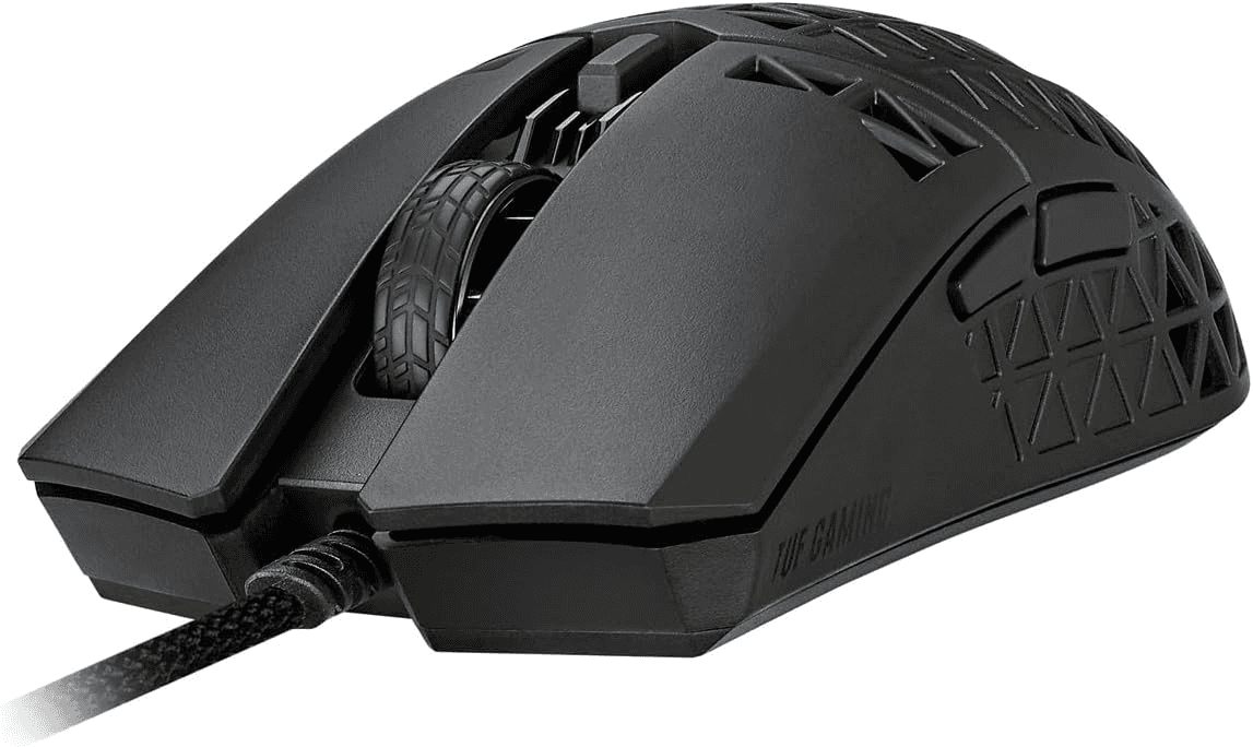 Asus ASUS TUF Gaming M4 Air Ultralight Wired Gaming Mouse, Air Shell Design, 16,000 DPI Sensor, IPX6 Water Resistance, 6 Programmable Buttons, Antibacterial Guard – Black | 90MP02K0-BMUA00 - product view 2 of 7