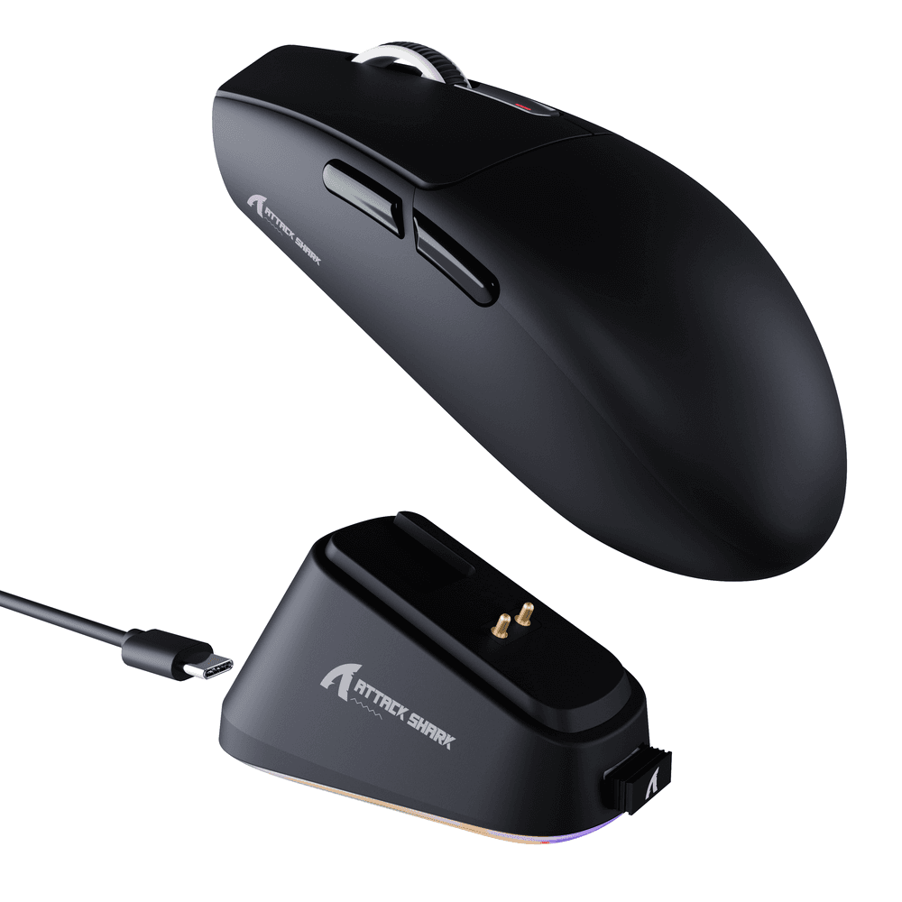 ATTACK SHARK G3 Pro Wireless Gaming Mouse with Magnetic Charging Dock, 59g Ultra-Lightweight, PAW3311 25K DPI Sensor, Omron 100M Switches, & Tri-Mode, Black | G3 Pro – Buy Online