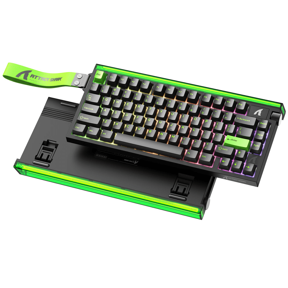 ATTACK SHARK R85 HE Magnetic Switch Gaming Keyboard, 75% Wired, 8KHz Polling, 0.005mm Rapid Trigger Accuracy, & Custom RGB Lightbox, Black | R85 HE – Buy Online