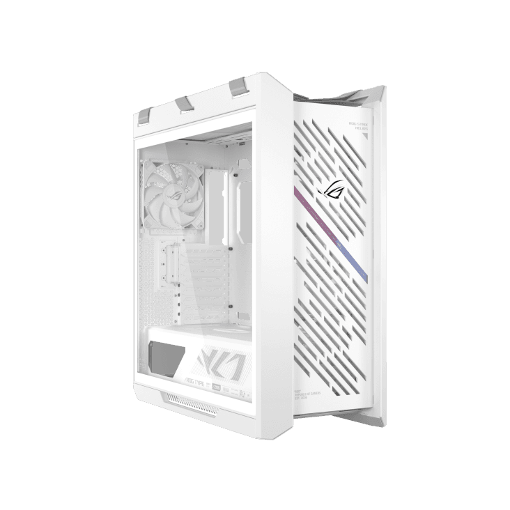 Asus ASUS ROG Strix Helios II EATX White mid-tower Gaming Case, with Dual Tempered Glass Side Panels, Pre-installed 4x 140mm Fans, Aluminum Frame, Supports up to 450mm GPU, upto 420mm Radiator, Advanced I/O panel | 90DC00W3-B39000 - product view 2 of 12