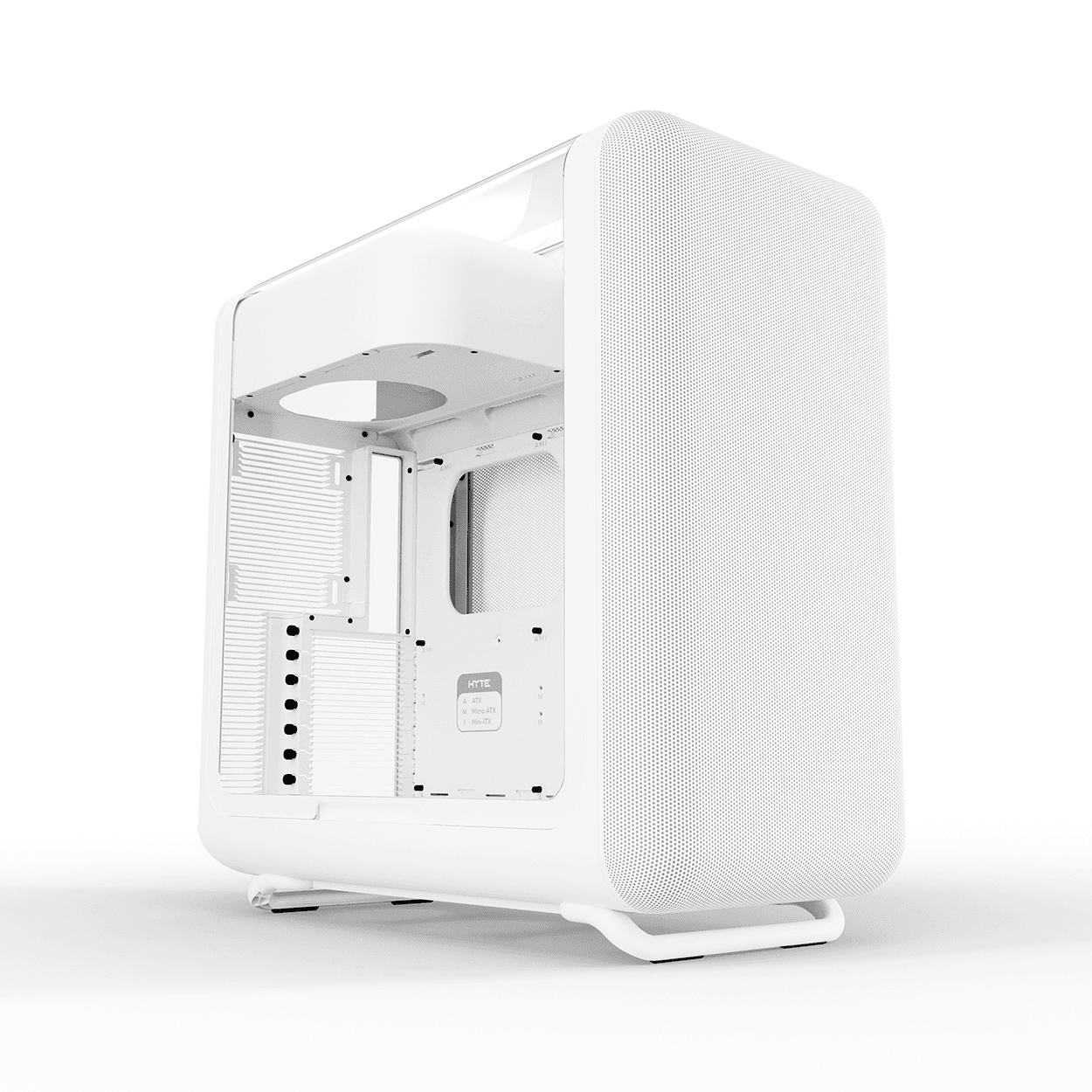 Hyte X50 Mid-Tower Case, Snow White, 63L Volume, Laminated Acoustic Glass Panel, Dual 360mm Radiator Support | CS-HYTE-X50G-WW