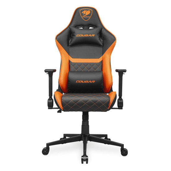 Cougar Armor One V2 Gaming Chair, PVC Leather, 4D Folding Armrests, Hidden securing strap for the lumbar pillow, 120 kg Weight Support | 3MA2FORB.0001