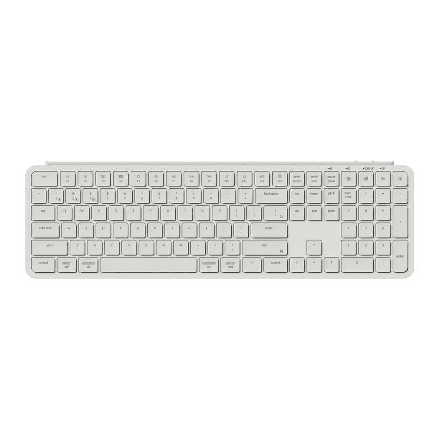 Keychron B6 Pro Ultra-Slim Wireless Keyboard, Phones, Tablets, PCs, Macs. 2.4 GHz, Bluetooth, Wired, Ivory White | B6P-K8