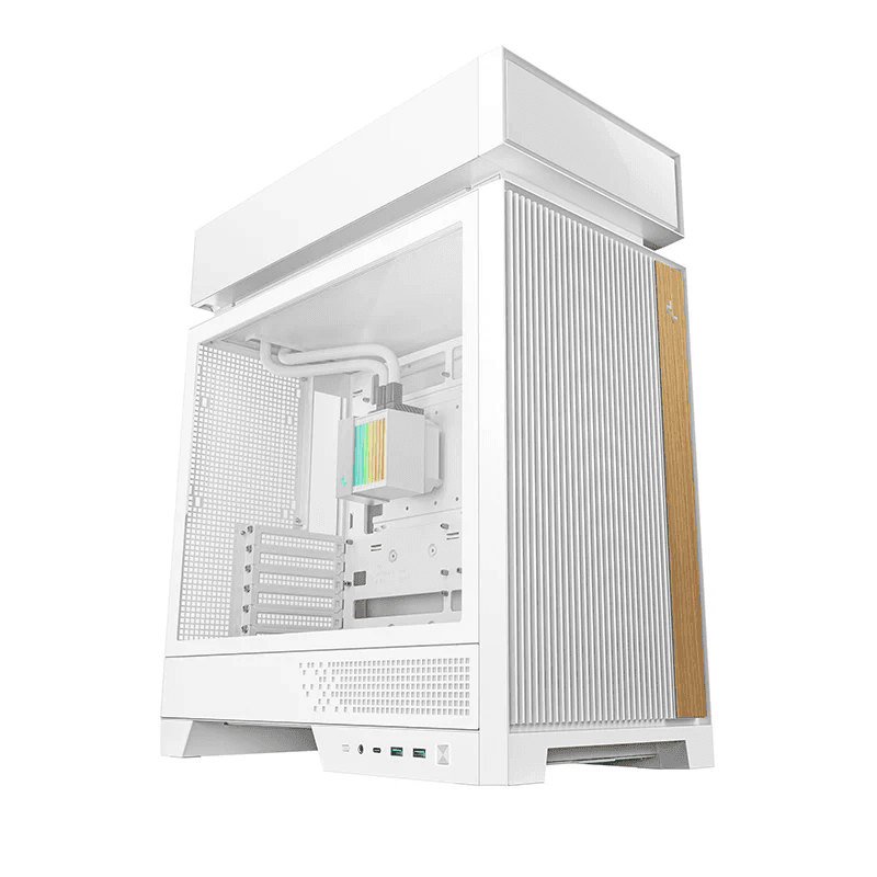 DeepCool CL6600 White ATX PC Case, HyperSplit Dual-Chamber Design, Pre-Installed 360mm ARGB AIO Liquid Cooler, Dual Bottom ARGB Fans, Supports Back-Connector Motherboard | R-CL6600-WHNNA0-G – Buy Online