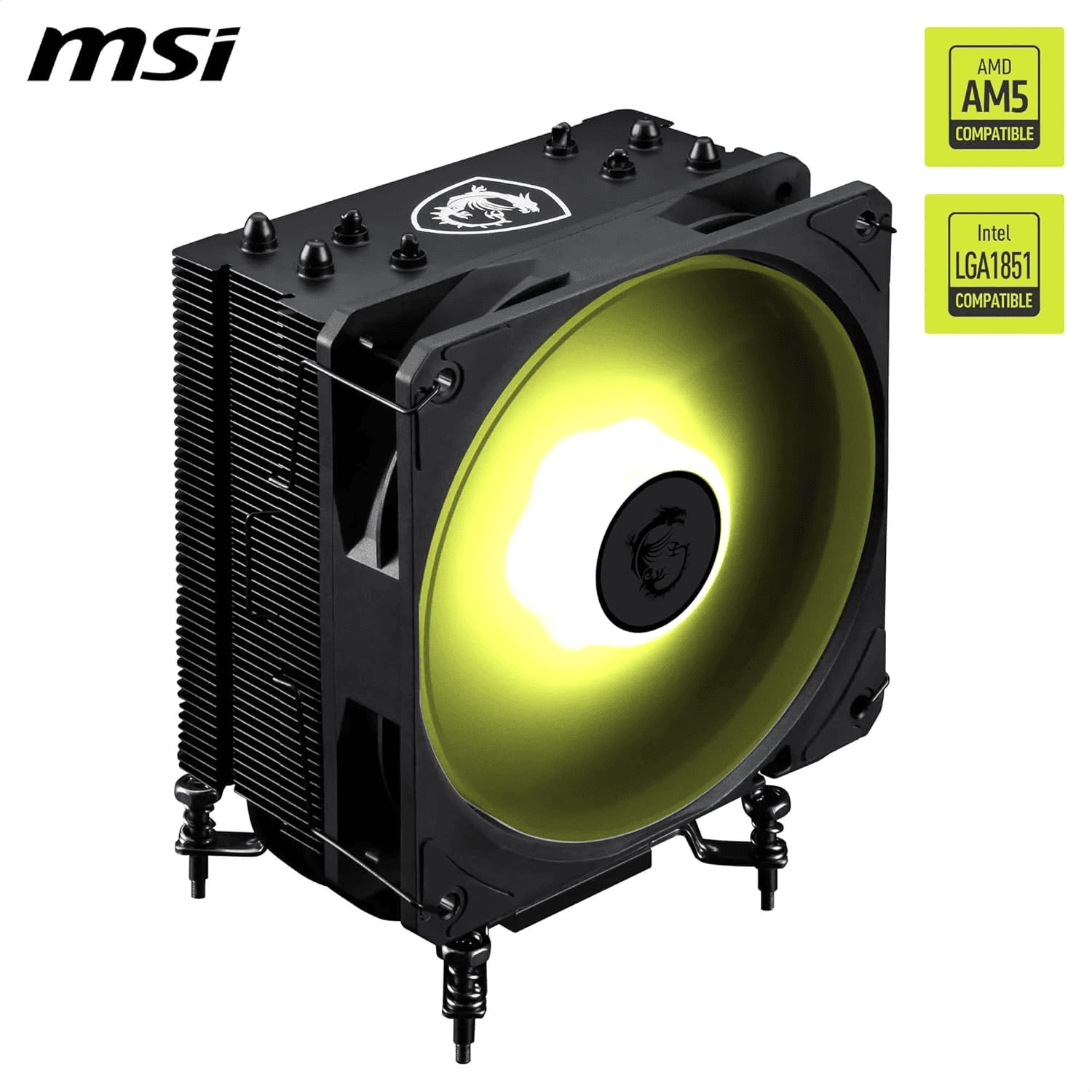 MSI MSI MAG COREFROZR AA13 Air CPU Cooler, Direct Contact Heat Pipes, Intel LGA 1851 & AMD AM5 Support, Rifle Bearing Technology | 306-7ZWHA11-L80 - product view 1 of 6