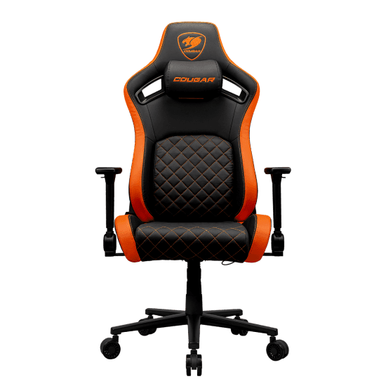 Cougar Defensor F Gaming Chair, Hyper-Dura Leatherette, 4D Folding Armrests, Backrest Pocket, Piston Lift Height Adjustment | 3MDFFORB.0001 | 3MDFLORB.0001