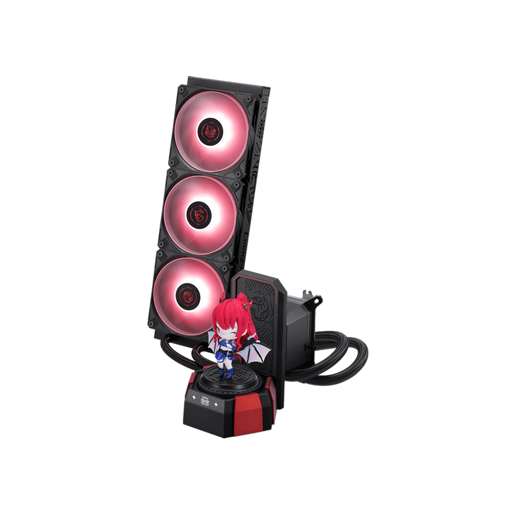 MSI MSI CORELIQUID A17 MLG Edition - AIO ARGB CPU Liquid Cooler - 360mm Radiator - LGA 1851 and AM5 Ready - Triple 120mm ARGB PWM Fans - Uni Bracket - Exclusive MLG Figure | 306-7ZW9M15-L80 - product view 2 of 5