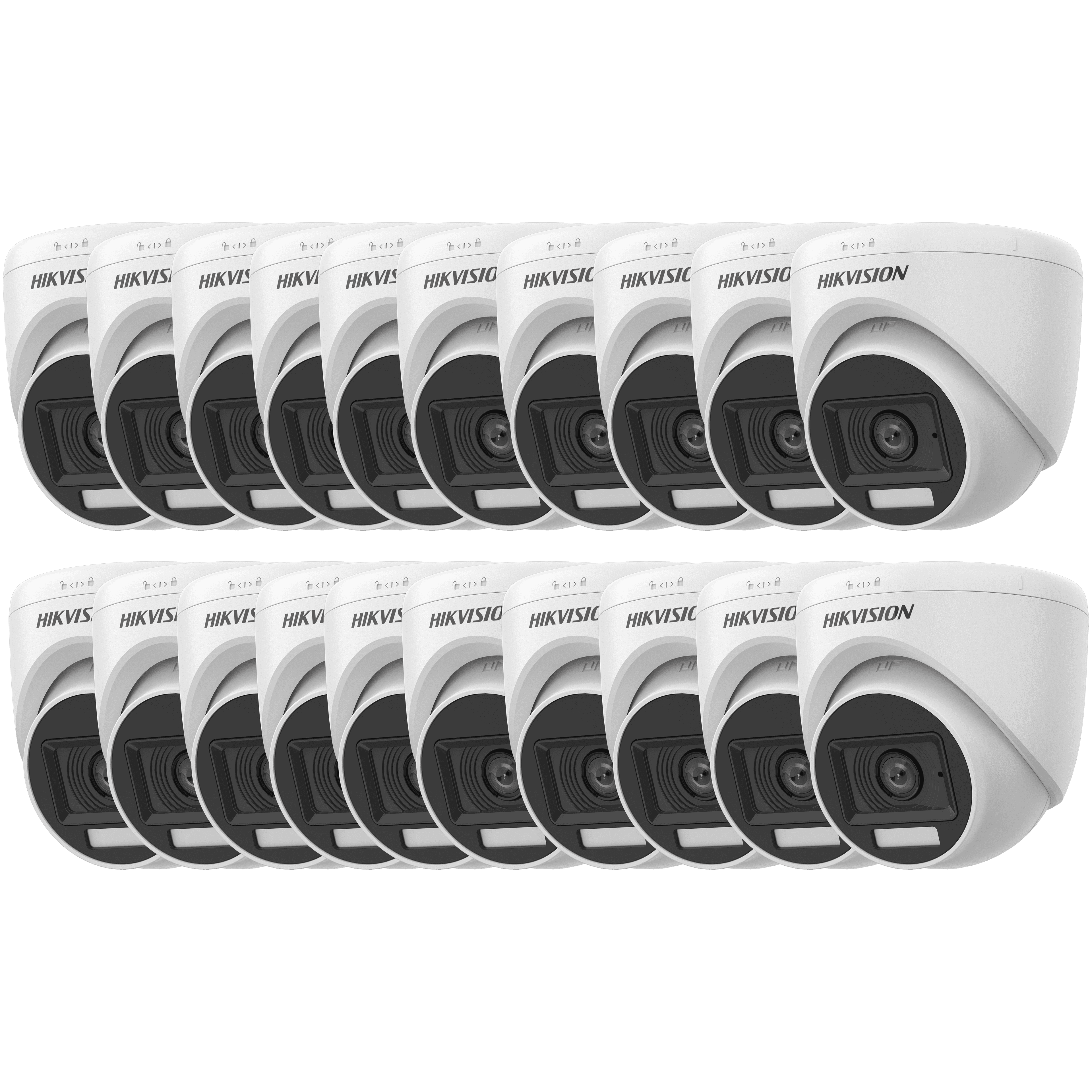 Hikvision 20x ANALOG  Camera Bundle, Hikvision DS-2CE76K0T-LPFS(2.8mm) 3K Smart Hybrid Light Audio Indoor Fixed Turret Camera HIKVISION DOME CAMERA