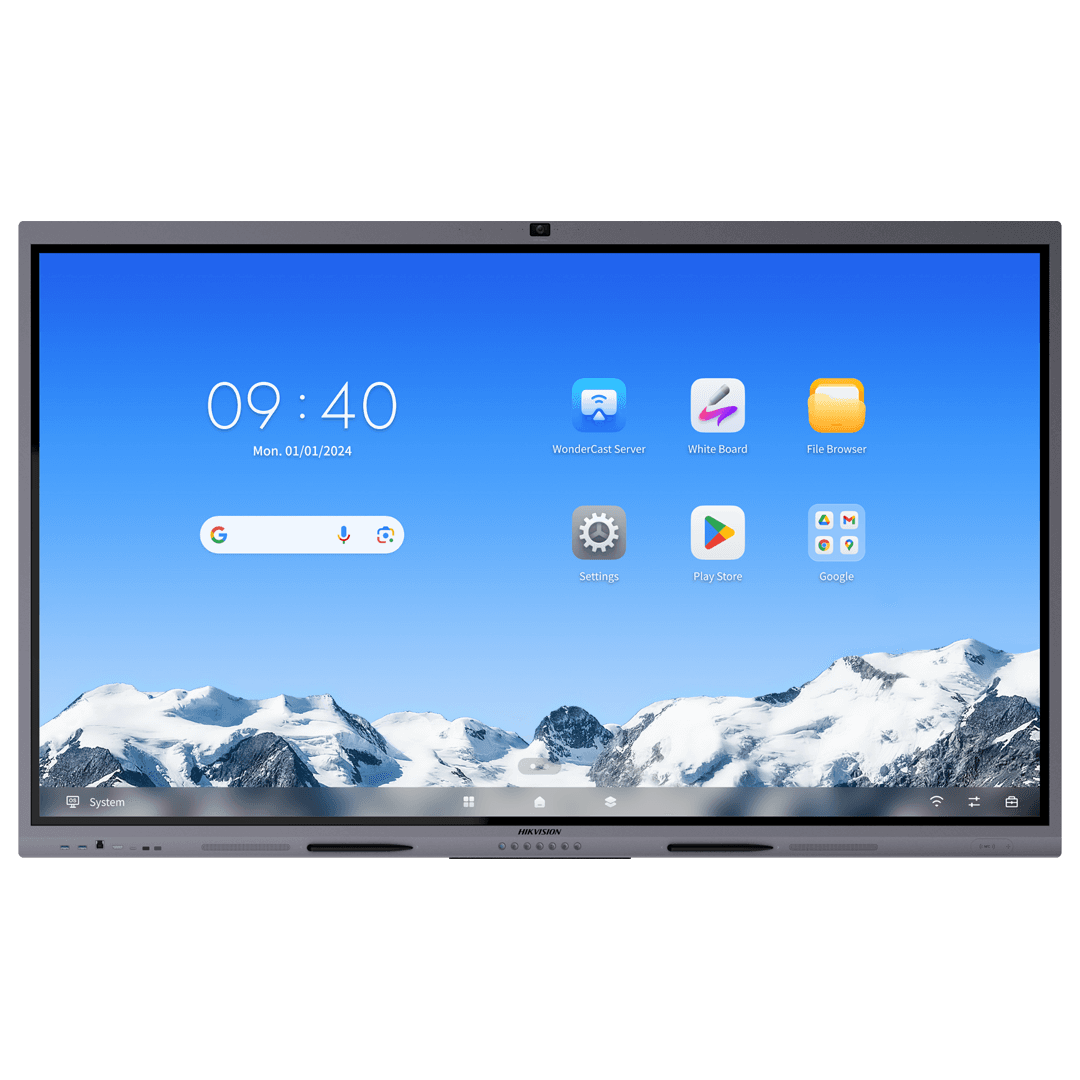 HIKVISION DS-D5C86RB/B2L (EDLA) 86-inch 4K Interactive Display, 50-Point Touch, UHD (3840 × 2160), Built-in 4K Camera, 8 GB Memory, 128 GB Storage, Android 14 OS, Dual 100W USB-C – Buy Online