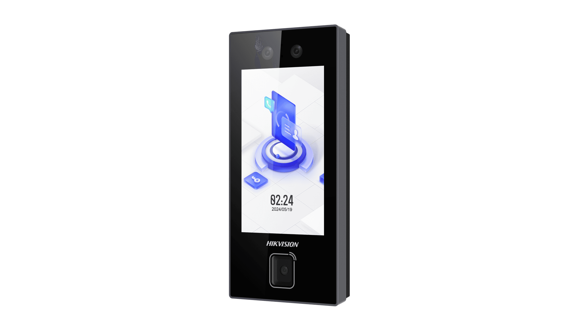 HIKVISION Hikvision DS-K1T344MBWX-QRE1 Face Recognition Access Control Terminal, 4.5″ Touchscreen, Face/Card/PIN/QR Authentication, 3000 Users, PoE Powered, Built-in M1 Reader - product view 2 of 2