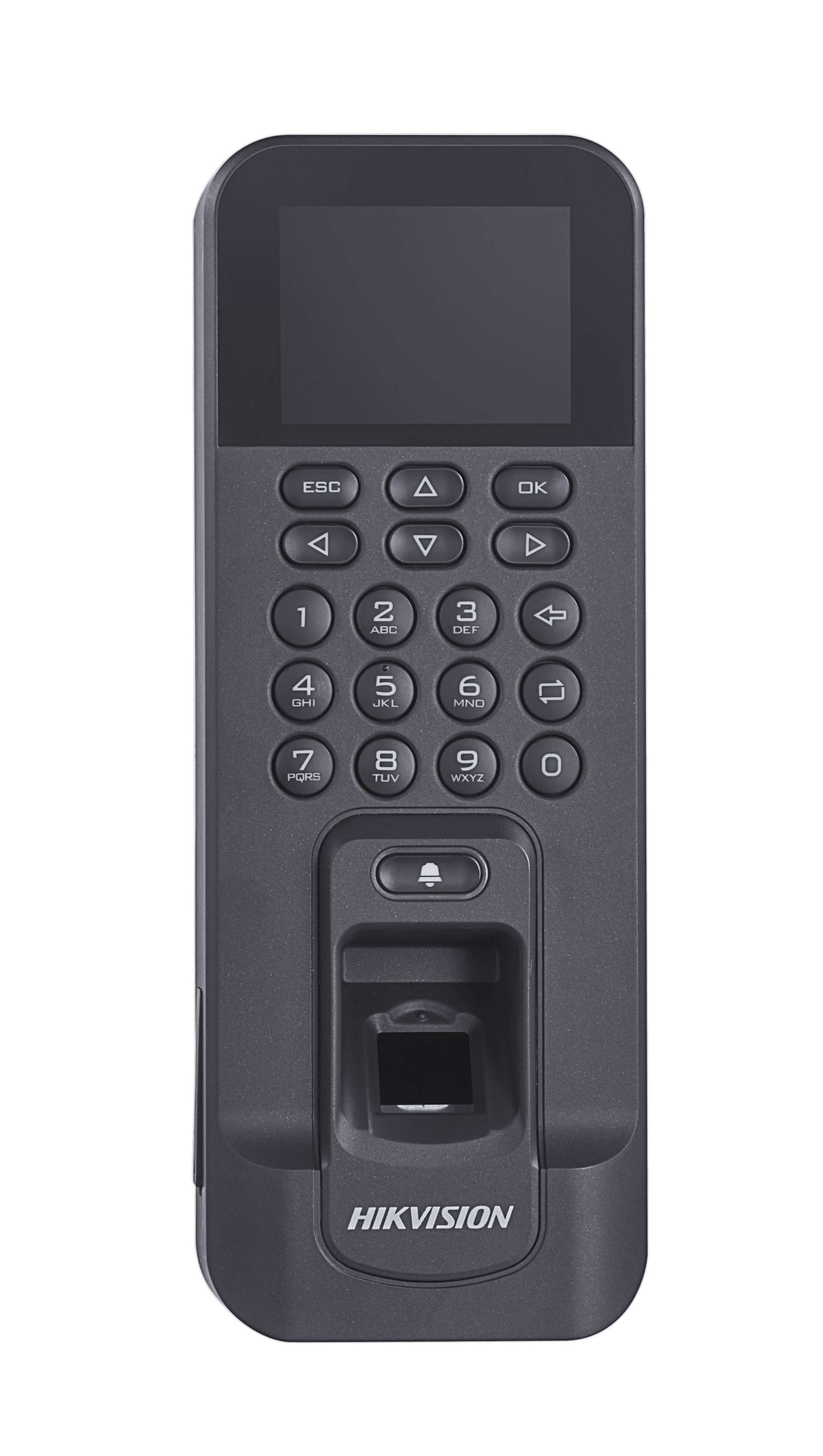 HIKVISION Hikvision K1T804AMF Series Fingerprint Terminal, 2.4" LCD Display, 3000 Fingerprints /3000 Cards / 100000 Events Storage, TCP/TP & Wi-Fi, RS-485, Alarm Input & Output, Black | DS-K1T804AMF - product view 1 of 1