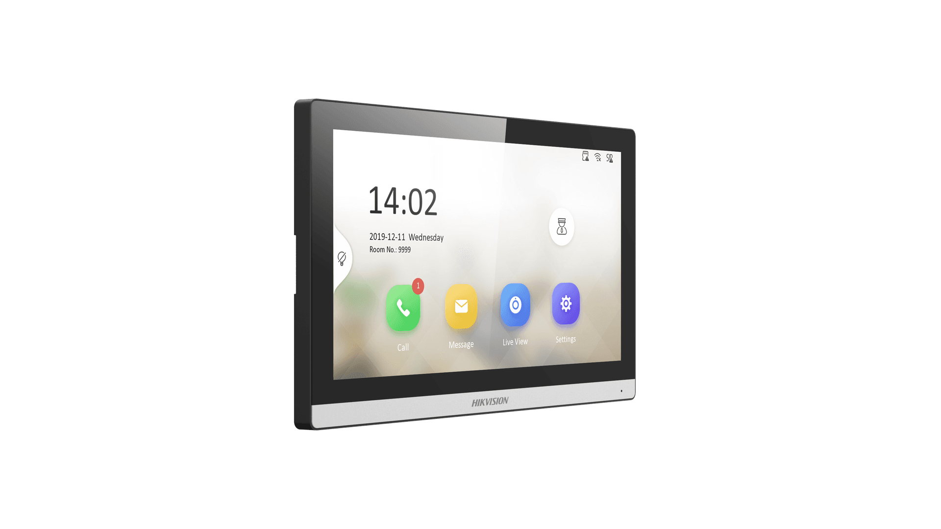 HIKVISION Hikvision DS-KH6350-WTE1 KH6 Series IP Indoor Station, 7-inch 1024x600 Touchscreen, Wi-Fi & PoE, Hik-Connect Mobile Control - product view 2 of 2