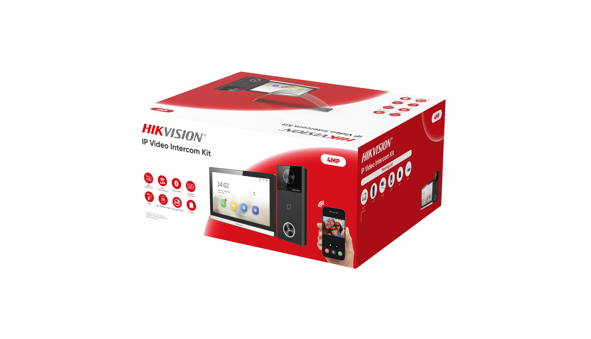 Hikvision DS-KIS610-P IP Video Intercom Kit, 4MP, PoE, Dual Lock Control – Buy Online