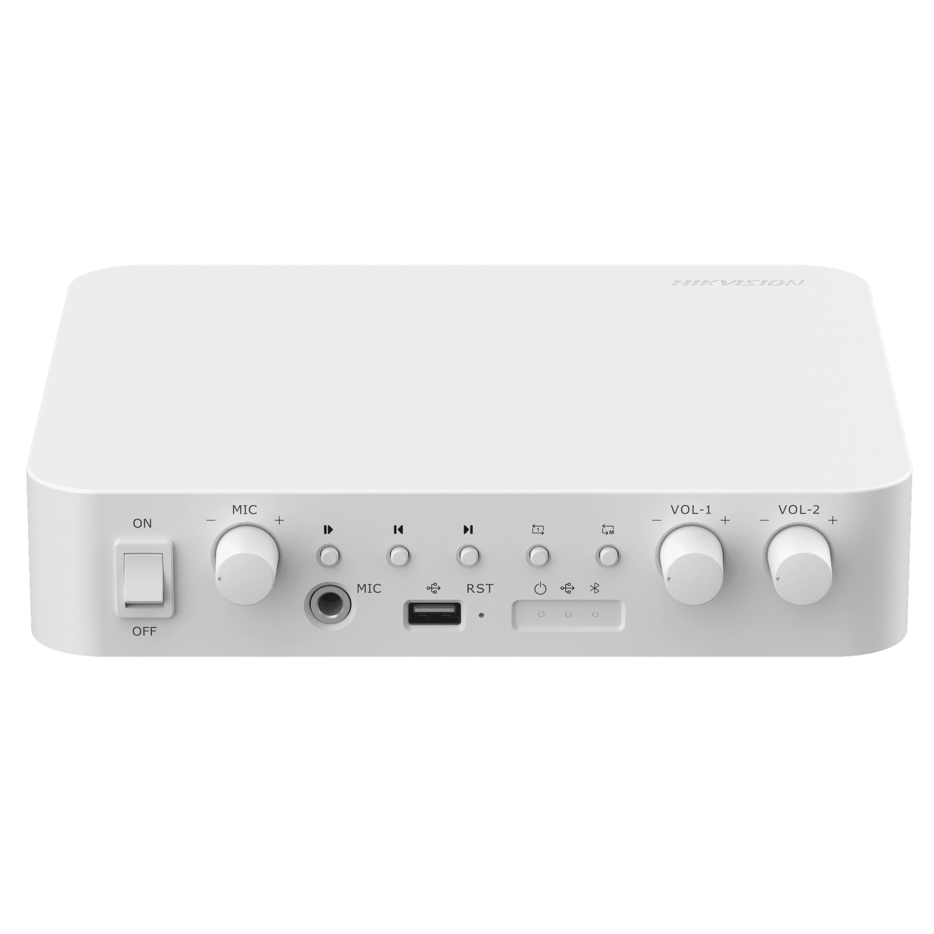 Hikvision DS-QAE1A80G1-VB 80W 2-Zone Network Amplifier, USB/Bluetooth/MIC/RCA – Buy Online