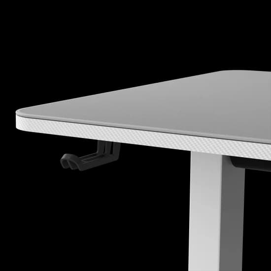 Cougar Cougar E-STAR 120 Electric White Gaming Desk, 1200 x 600 x 15 mm, Full Desk Mouse Pad, Shields for Transmission Shaft and Motor, Removable Monitor Stand, Cable Tray for Easy Management, Headset Hook  | 3MSTA1WW.0002 - product view 2 of 8