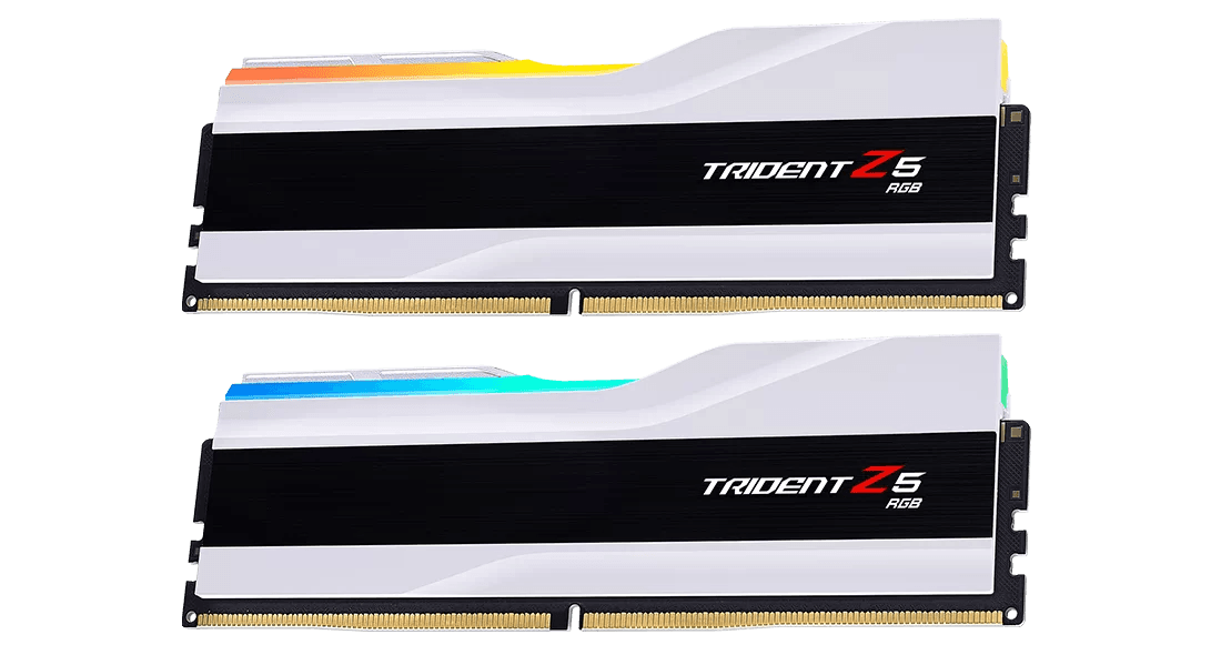 G Skill Trident Z5 RGB 32GB (2x16GB) DDR5 White Intel XMP Memory Kit (RAM) 6400MTs, CL32-39-39-102 1.40V | F5-6400J3239G16GX2-TZ5RW – Buy Online