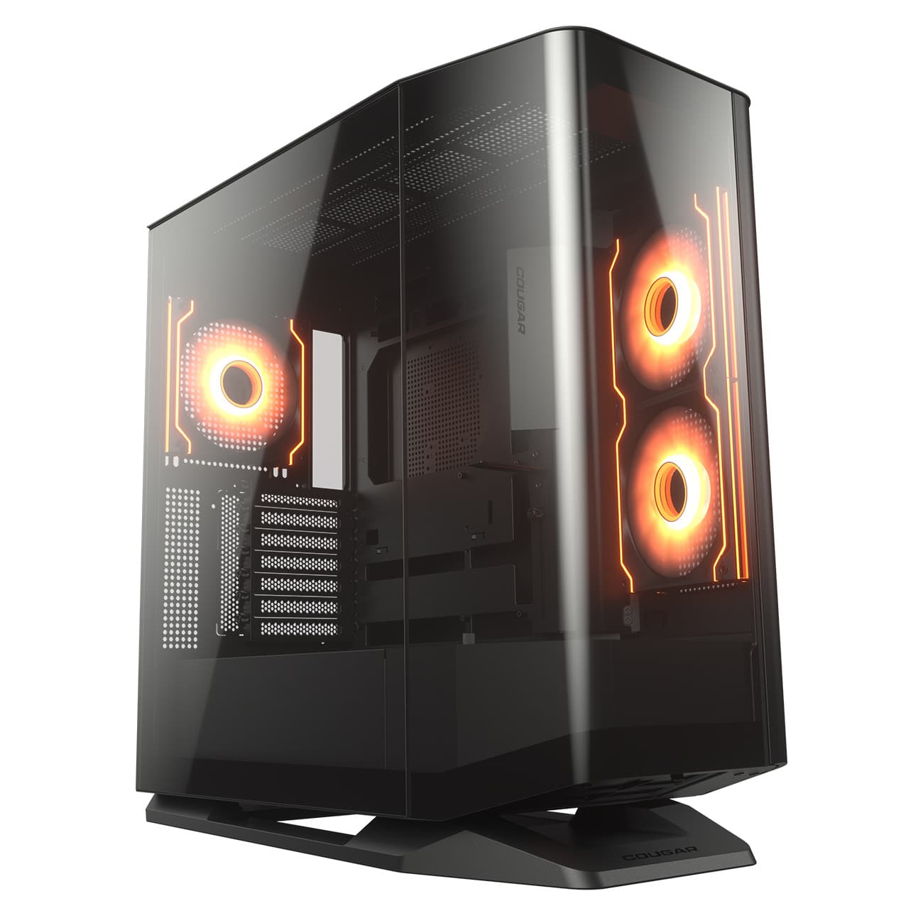 Cougar FV270 RGB Mid Tower Case, 4x Pre-installed Fans. Supports E-ATX Motherboard, 360mm Radiator, 420mm GPUs |  3858M60.0005