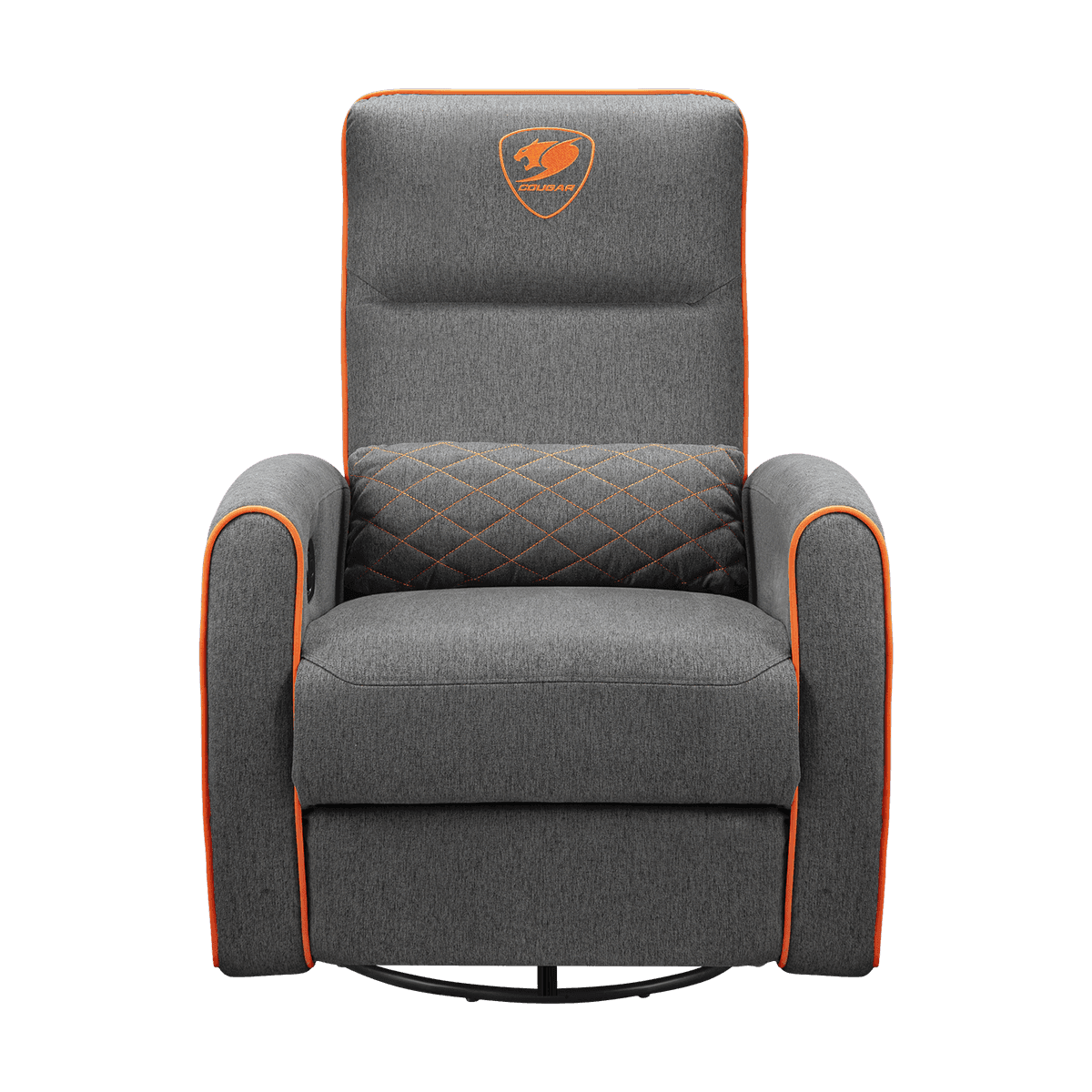 Cougar FIDOM Gray Sofa Chair, Breathable Imitation Linen Upholstery, Lumbar Support, Recline, Swivel & Rock Features, Up to 150kg Weight Support, Specialized Padding | 3MFDFGRO.0001