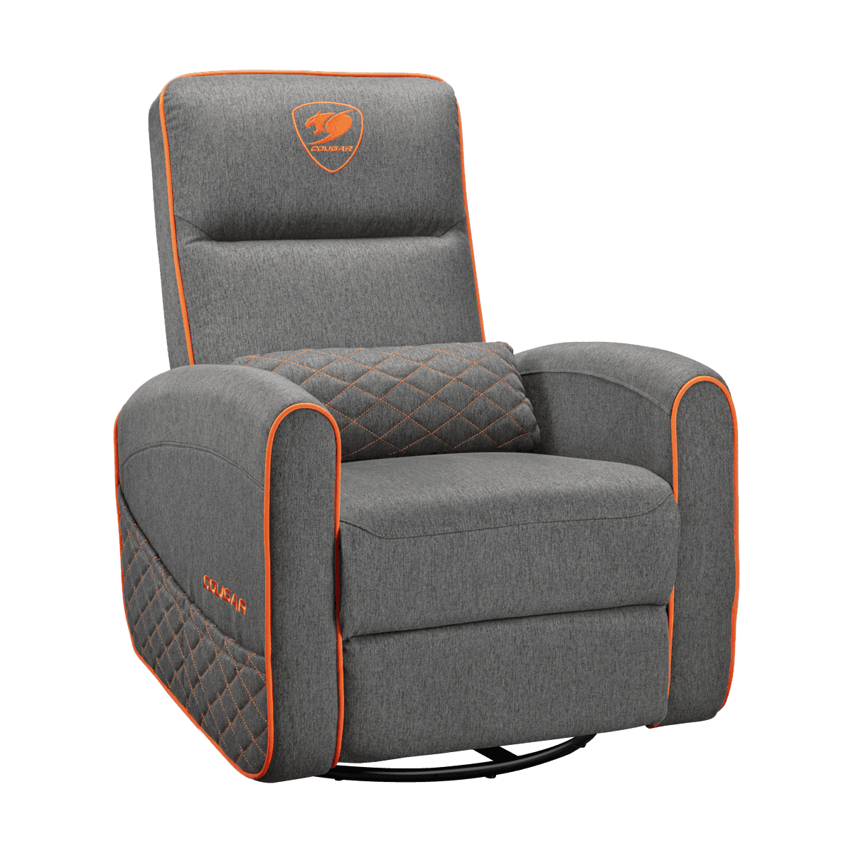 Cougar Cougar FIDOM Gray Sofa Chair, Breathable Imitation Linen Upholstery, Lumbar Support, Recline, Swivel & Rock Features, Up to 150kg Weight Support, Specialized Padding | 3MFDFGRO.0001 - product view 2 of 12