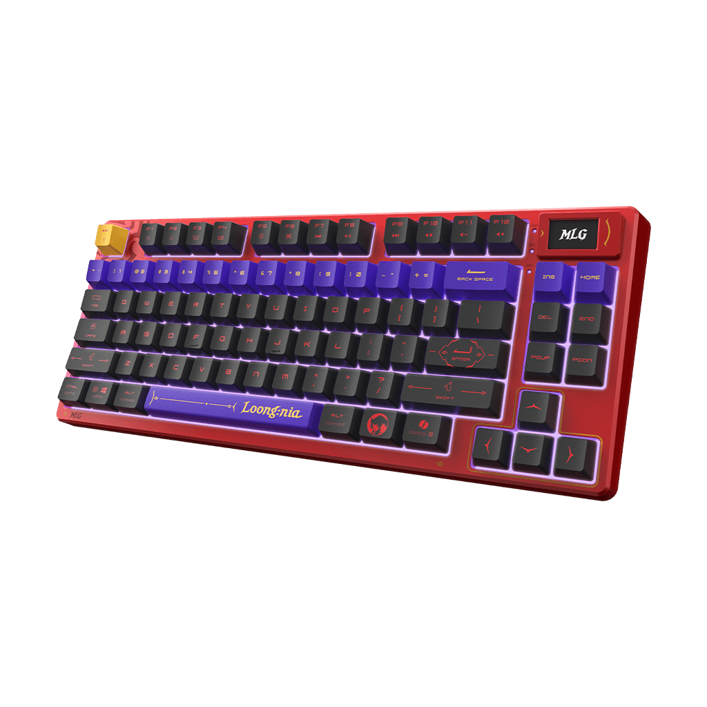 MSI MSI Forge TKL Wireless MLG Edition Gaming Keyboard-Mechanical Linear Switches, Dye-Sublimated PBT Keycaps, Anti-Slip Base, RGB, USB 2.0, Bluetooth, 2.4 GHz | S11-43CEW01-HH9 - product view 3 of 7
