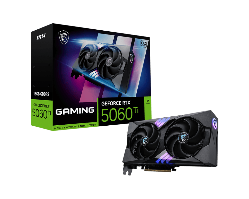 MSI GeForce RTX 5060 Ti GAMING OC 16GB GDDR7 Graphics Card, 2662 MHz Extreme Clock, PCIe Gen 5, ATX 3.1 Ready | 912-V536-026 – Buy Online